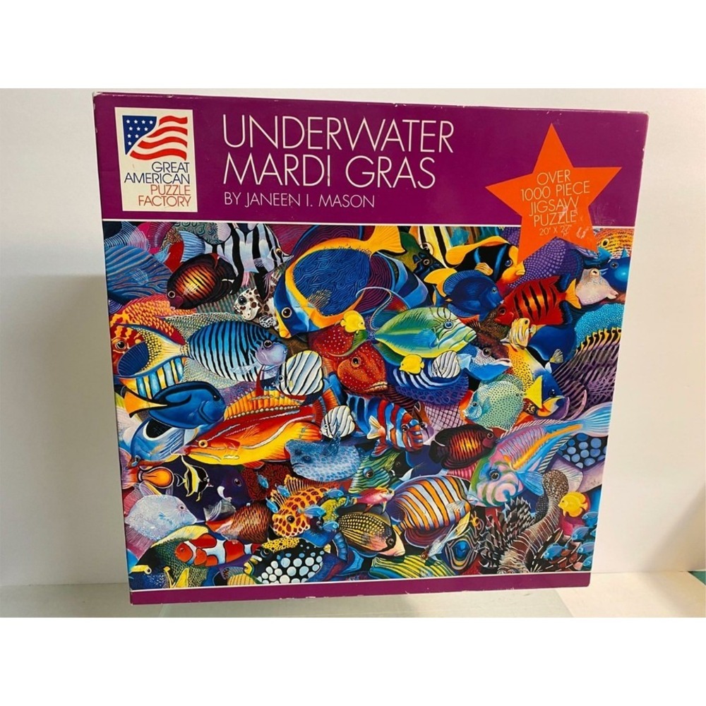 Great American Puzzle Factory Underwater Mardi Gras 1000 Piece Janeen Mason 853